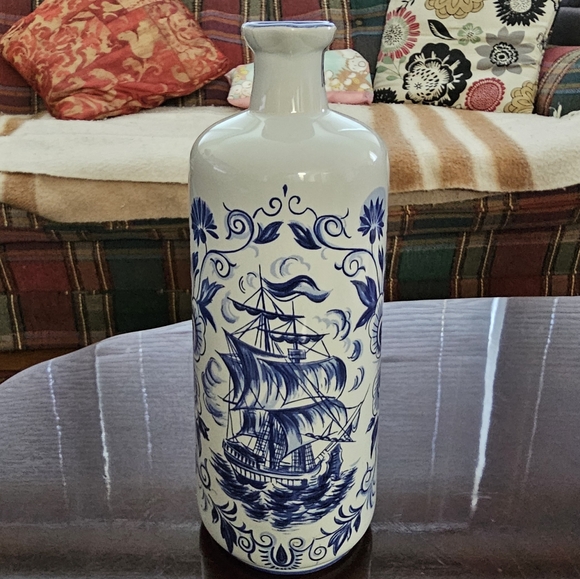 Ulmer Keramik Blue Ceramic Jug / Pitcher | Handpainted | Made in Germany | 0,71 - Picture 3 of 7